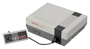 The Nintendo Entertainment System with controller