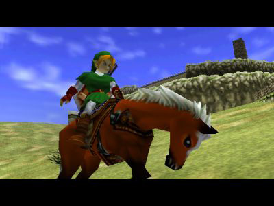 Zelda OOT Ingame with Link on Epona